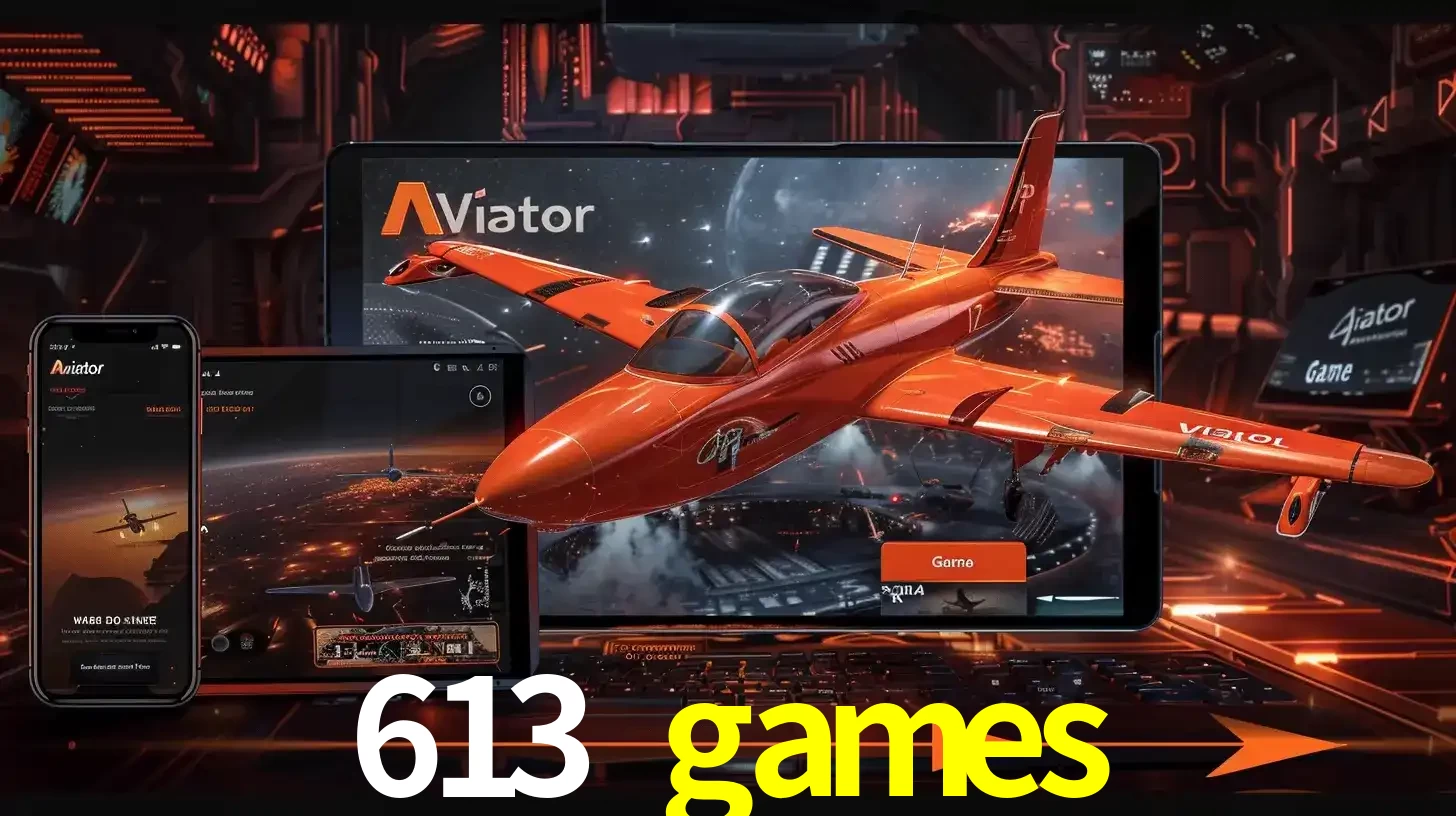 Apresentação tecnológica do jogo Aviator com um avião saindo da tela de um tablet, demonstrando a experiência imersiva em múltiplos dispositivos no 613 games.